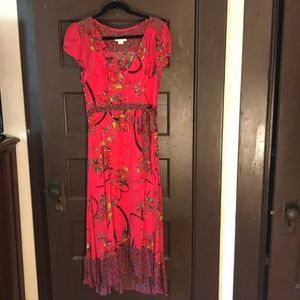 Floral Anthropologie midi dress